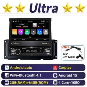 1 Din 7" Telescopic Screen Car Stereo Android for Dodge Dakota Durango 2001-2004 CarPlay GPS Multimedia Radio HeadUnit Autoradio
