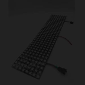 WS2812B Flexible Individually Addressable LED Metric Panel, 8x32 LED, WS2812B RGB 5050SMD, ขนาด 7.5cm x 20.5cm