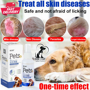 PetsS3 Multi-Action Skin & Coat Revitalizer Spray for Cats Dogs and Rabbits - Fungal Infection & Itch Relief 50ML