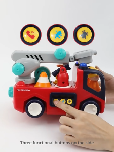 FIRE TRUCK ENGINE Toy for Kids Early Learning Roleplay Pretend Play Firetruck Hola Gift Boys Playset