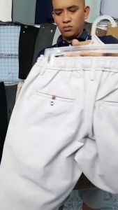 Quần short âu lưng phối thun nam chất kaki coton co giản 2 chiều mèm mịn