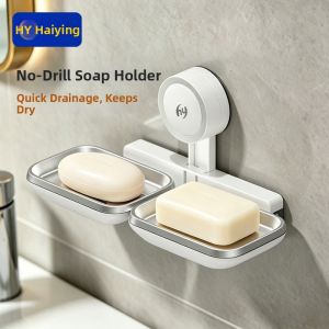 Hayan | Luxury Water Draining Soap Dish Dual Layer Wall-Mounted Bathroom Organizer