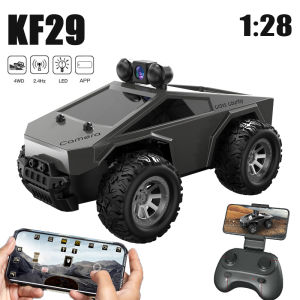 KF29 1:28 RC Car With Camera 2.4G APP Control High-Speed Racing Car For Tesla Truck Drift Remote Control Car Electric Kids Toy