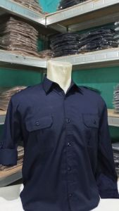 KEMEJA PDL/PDH LENGAN PANJANG NAVY: Seragam Kerja Atasan Formal