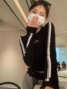 Slim Fit Long Sleeve Black T-Shirt Womens Spring Autumn New Style Base Layer Short Top Trendy Commute Style Regular Length