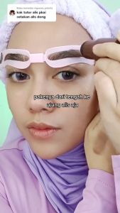 Eyebrow Card Cetakan Alis Instan Tali Dengan 4 Model Bentuk Alis Makeup Murah Cetakan Alis Yang Lagi Viral - BISA COD