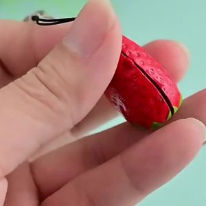 Strawberries Design Folding Nail Clippers High-End Portable Manicure Tools Key Fob Fruit Themed Nail Clippers f Personal Hygiene
