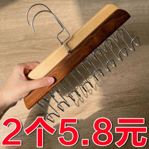 Sling Hook Multi-Functional Storage Rack Tie Underwear Storage Silk Scarf Hook High-End Eight Hook Hanger Wood-like Clothes Hanger