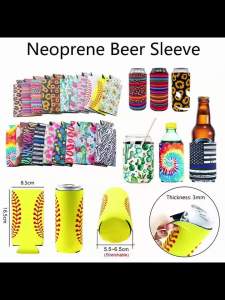 1/2/5PCS Portable Neoprene Beer Sleeve Insulated From Cold And Heat Sleeve For Coke Sleeve RTS Slim 330ML Can Cover 12OZ Beer
