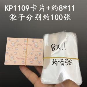 Pink Cherry Rabbit Fold Packaging Clamp 8 * 6cm Ornament Card DIY Accessories Hanging Card Paper Bag