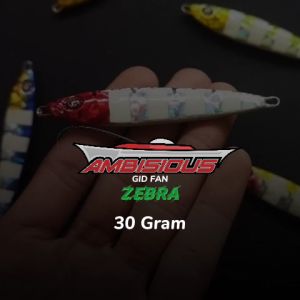 Umpan Metal Jig 30 Gram MONGKALO AMBISIOUS GID Zebra Glow In The Dark Metaljig Umpan Micro Jig 30g