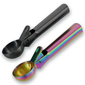 Stainless Steel Ice Cream Scoop with Trigger Anti-Freeze Handle Icecream Spoon Perfect for Gelatos Frozen Yogurt Sundaes