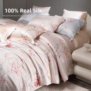 100 Silk New Chinese Style Printed Bedding 4-Piece Set 28mm