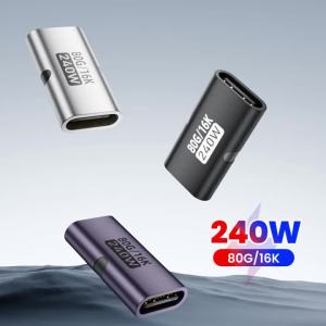 elough | PD240W Sạc Nhanh Type C Female Sang Type C Female Bộ Chuyển Đổi USB 4.0 80Gbps Truyền Dữ Liệu Tốc Độ Cao Bộ Chuyển Đổi Sạc PD3.1