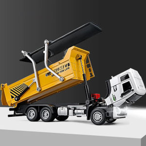 1:32 Scale Dump Truck Alloy Car Model Diecast Car Sound Light Car Lovers Collection Kids Birthday Gift Metal Boys Toys