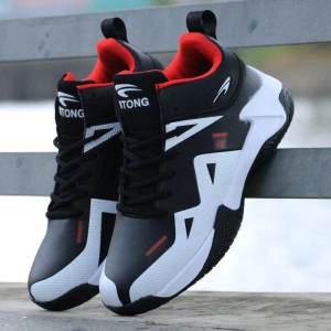 2025 Sports Sneakers Shoes For Men Breathable Basketball Shoes For Men High Top Outdoors Black Rubber Shoes For Men