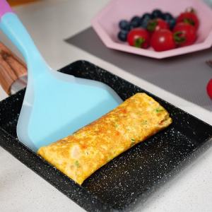 Non-Stick Aluminum Egg Pancake Pan Flat Bottom Stone Kitchen Cooking Utensil for Omelette Spring Roll Small Skillet Egg Skin