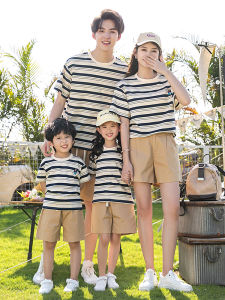 HONGLEXIUYAN | Family Stripe Polo Shirt Summer