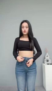 Celana Jeans Panjang Wanita Jeans Stretch Celana Rise Up Highwaist | [BAYLE] - 1058 STRCH JEANS