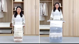 Vacuum Bag Compression Bag 3D Air-Free Compression Bag Reusable Travel Clothes Storage Bag Dustproof Moistureproof Sealed Bags真空袋