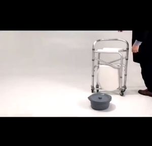 [Same Day Delivery] Foldable Commode Chair - Height Adjustable (Without Wheel OR With Wheel)
