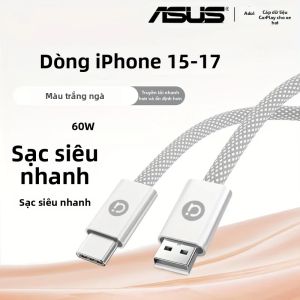 ASUS | Cáp Sạc Nhanh ASUS 60W USB-C Sang USB-A Cáp Dữ Liệu Bện Tương Thích Với iPhone CarPlay Bộ Sạc Ô Tô Tương Thích Với Các Thiết Bị Thông Minh