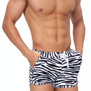 Uxh Hợp Thời Trang Nam Sọc Họa Tiết Ngựa Vằn Đồ Bơi Võ Sĩ Polyester Chất Liệu Spandex 2 Mặt Bỏ Túi Đi Biển Thường Ngày 4 Góc Đồ Bơi