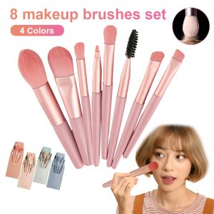 8Pcs/Set Mini Makeup Brushes Set With Bag Face Cosmetic Beauty Eye Shadow Lip Foundation Blush Brush Make Up Brush Beauty  Cosmetic Tools