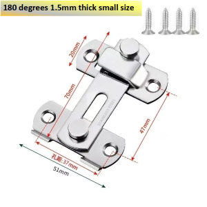 Door Latch Door Bolt Stainless Steel Door Latch Household Door Bolt Latch Bathroom Simple Bolt Anti-Theft Sliding Buckle Latch