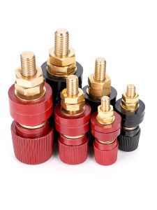 Pin hàn biến tần kẹp cung cấp điện kết nối thiết bị đầu cuối mối nối đen đỏ M6/M8/M10 buộc dây bài vít có ren điện thiết bị đầu cuối ràng buộc bài nối