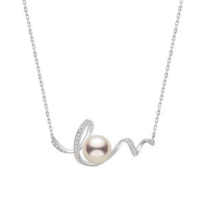 Helas | Cultivated Diamond Akoya Pearl 18K Gold Necklace