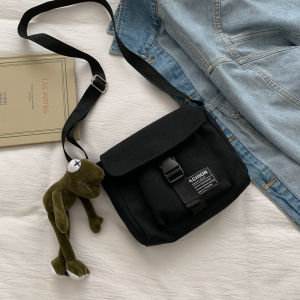 INS Japanese Style Harajuku Style Parka Leisure Crossbody Bag Simple Hong Kong Style Student K-style Canvas Message Bag Shoulder Bag