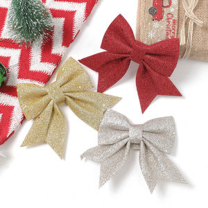 2/5Pcs 18CM Bow Merry Christmas Decorations Xmas Tree Pendant Ornament for Home Room Decor Navidad New Year Party 2026 DIY Gift
