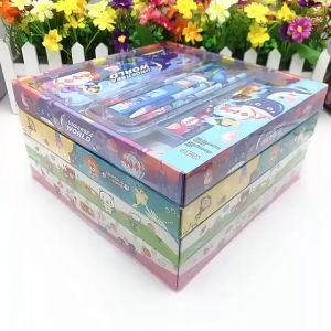 Kotak Pensil Anak Set 7In1 Stationery Untuk Hadiah Anak Sekolah / Kotak Pensil Karakter Murah Stationery Set 8in1 / Alat Tulis Set