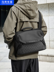 Mark Fairwhale Mens Large Capacity Shoulder Bag Casual Crossbody Bag with Handle Vintage Style Single Strap Backpack