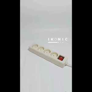 IKONIC Stop Kontak Kabel 3 Meter 4 Lubang Berkualitas Bagus