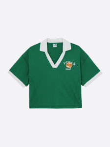 PUMA | Casual Knit Breathable Mandarin Collar Short Sleeve T-Shirt