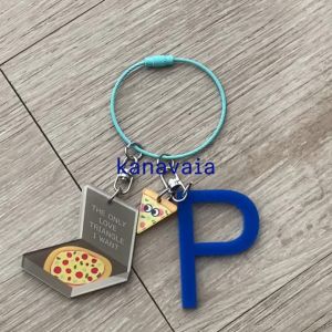 Kanavaia Customizable Letter Acrylic Keychain - Set 18 (Pizza)