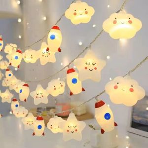 1.5M/10LED Rainbow Star Battery Box String Light String Childrens Room Night Market Stall Festive Decoration Lights