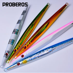 Probero Dọc Jig Mồi Câu Cá Nước Mặn Nhanh Chìm Thìa Kim Loại Dài Đúc Dẫn Jig Cho Câu Cá Thuyền Đại Dương