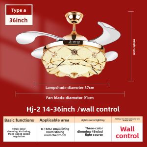 Chigo | Crystal Hidden Fan Light
