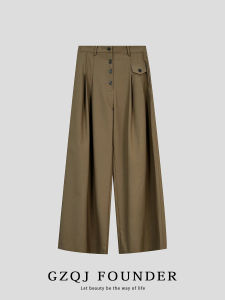 High Waist Wide Leg Suit Pants Casual Womens Spring Autumn Style GZQJ Comfortable Lazy Girl Design Sensation