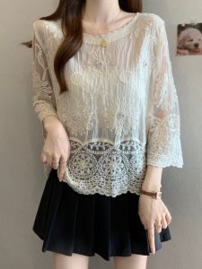 AIYITI | Elegant Embroidery Summer Blouse 3/4 Sleeves