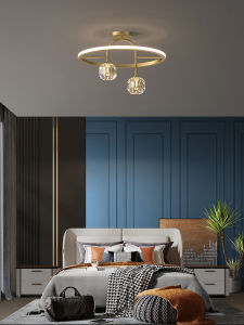 ZHENMEIJU | Luxurious Modern Simple Crystal Copper Ceiling Light