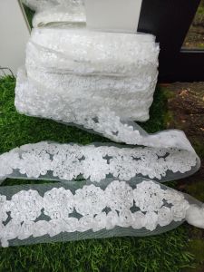 Lace Organza Perkhawinan Hantaran Decoration / W 7cm Renda Organza Perkhawinan Hantaran Decoration / Wedding Hantaran Perkhawinan Decoration / DIY Decoration Hantaran Perkhawinan / Hiasan Pelamin Perkhawinan Hantaran Decoration.