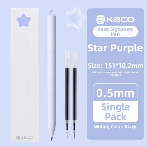 Kaco | Speed Dry Aesthetic Star Design Black Retractable Gel Pen For Students