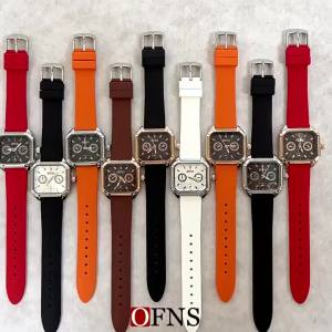 Sanda | OFNS Fashion Luxury Womens Square Quartz Watch Simple Silicone Strap Casual Gift for Women Wristwatch Relogio Feminino
