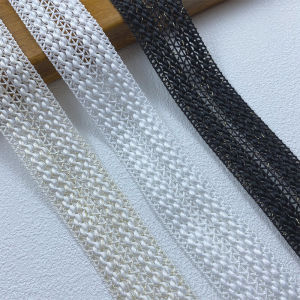 แถบขอบเสื้อผ้าไหมทอง ถักด้วยมือ DIY ตกแต่งสำหรับแขนเสื้อและกระโปรง วัสดุตกแต่งสำหรับงานฝีมือ