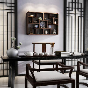 OMY | Wall-mounted Solid Wood Decorative Storage Shelf