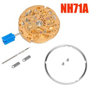 Genuine Gold NH71 NH71A Automatic Mechanical Movement NH71 Mechanism Modification Parts Japan 24 Jewels High Accuracy Skeleton